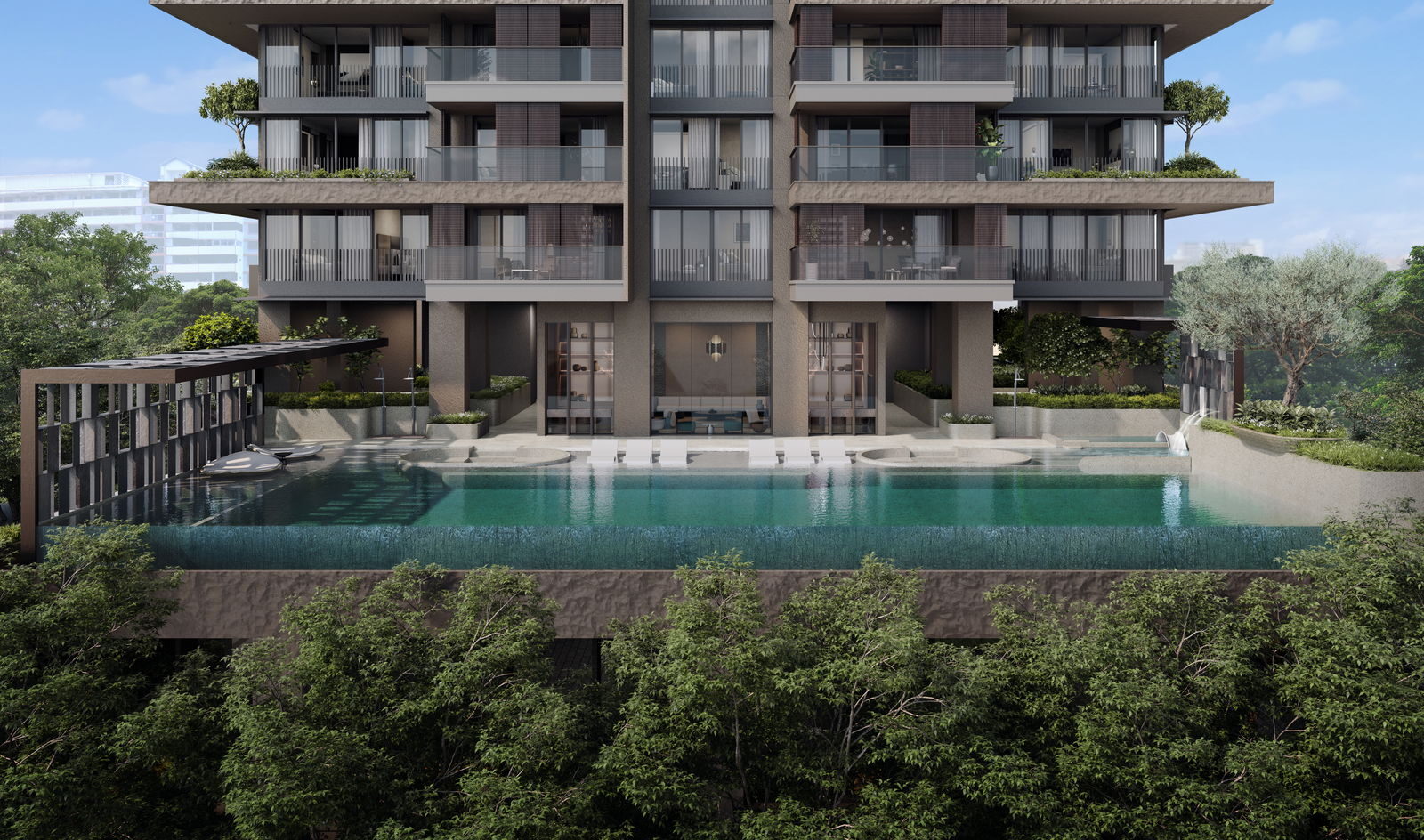 Grand Infinity lap pool at level 3 — artist's impression