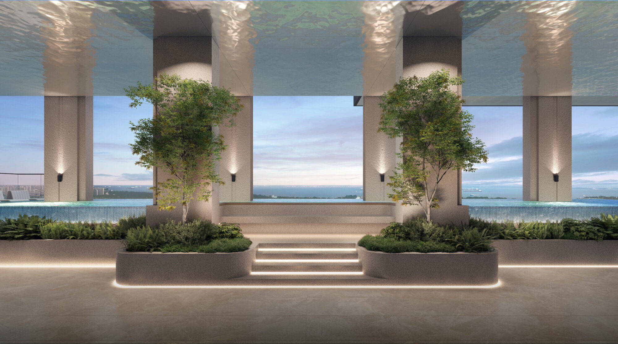 Sky Infinity pool at level 33 — artist's impression